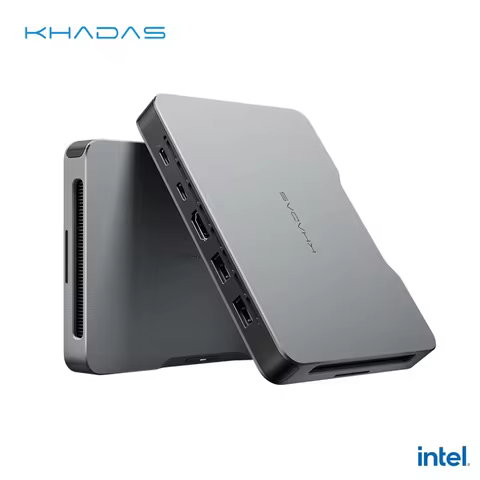 Khadas Mind 2s Mini PC Portable Desktop AI PC with Intel Core Ultra 7 255H Processor, 64GB+2TB, Thun