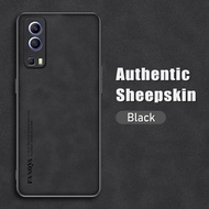 Jingsanc Ốp Da Cho VIVO Y72 5G/Y52 5G Ốp Điện Thoại TPU Mềm Silicon Da Cừu Sang Trọng Ốp Lưng Ống Kí