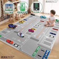 Foldable Mat Kindergarten Venue Mat Cartoon Crawling Mat Crystal Car Parking City Traffic Velvet Gam