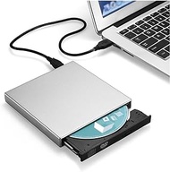 Portable DVD Player 2021 DVD Drive USB External CD-RW Recorder DVD/CD Reader Player Optical Drive Laptop Computer (Color : Silver)