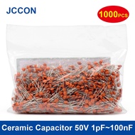 1000Pcs 50V Ceramic Capacitor 1pF~100nF 2.2pF 4.7pF 5pF 6pF 8pF 9pF 10pF 50pF 100pF 820pF 1NF 2NF 6.