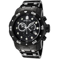 [Easyship] 代購 Invicta Men's 0076 Pro Diver Collection Chronograph Black Ion-Plated Stainless Steel Watch