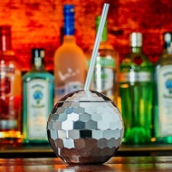 創意DISCO球型酒杯 閃光燈效果雞尾酒杯 派對/夜店個性酒杯塑料杯
