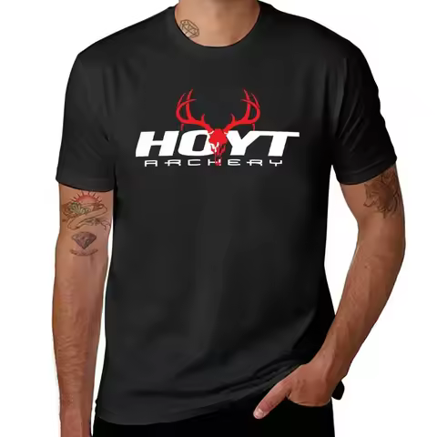 New HOYT ARCHERY LOGO BOW ARROW Graphic Print Classic Short Sleeves T-Shirt Aesthetic Clothing t shi