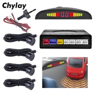 One Set Parking Sensor LED Display car reverse Backup Radar Monitor Detector System with 4 parking s