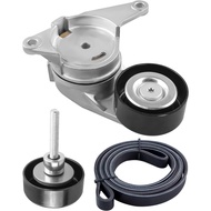 Serpentine Belt Tensioner Drive Component Kit Fit for Chevy Equinox Traverse Buick Enclave Lacrosse 