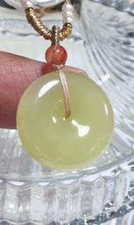 承風翡翠 純天然和田玉黃口料頸鏈吊墜（己售）