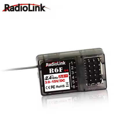 Radiolink R6F Receiver 6 Channel 2.4GHz for RC Car and Boat Radio Transmitter Remote Controller RC6G