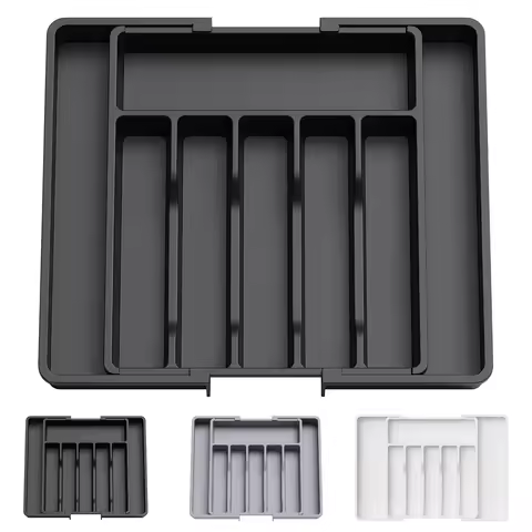 1pack Silverware Drawer Organizer Adjustable Storage Expandable Kitchen Drawer Organizer Storage Box