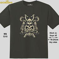 SAMURAI, mã G15. Áo thun in hình siêu ngầu cho nam nữ, form unisex. Áo phông hàng hiệu GOKING. Quà t