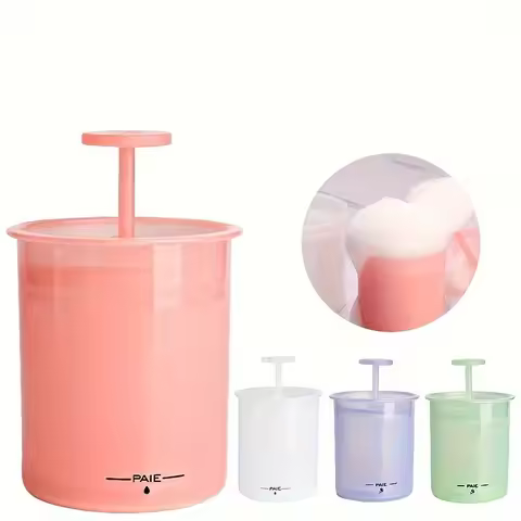Portable Handheld Manual Facial Cleanser Foaming Pump - Face Wash Foam Maker for Travel, Bubble Cup 