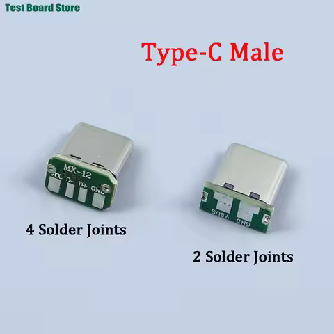 1/5/10PCS USB 3.1 Type C Vertical Patch Board 16pin 4 /2Welding Wire Data Band PCB USB Board Male He