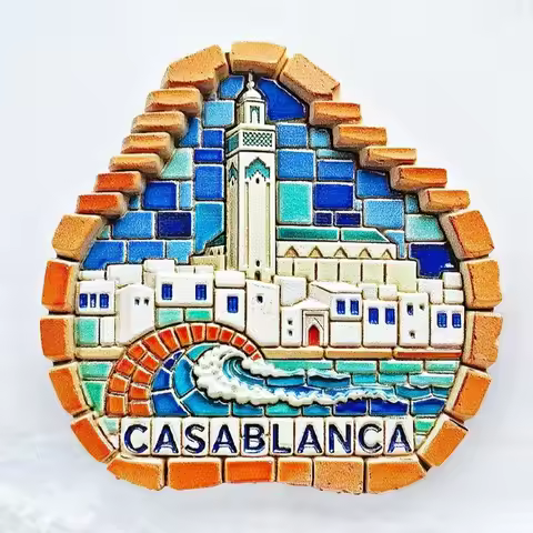Morocco Fridge Stickers Casablanca Travel Souvenirs Marrakech Tangier Essaouira Chefchaouen Fridge M