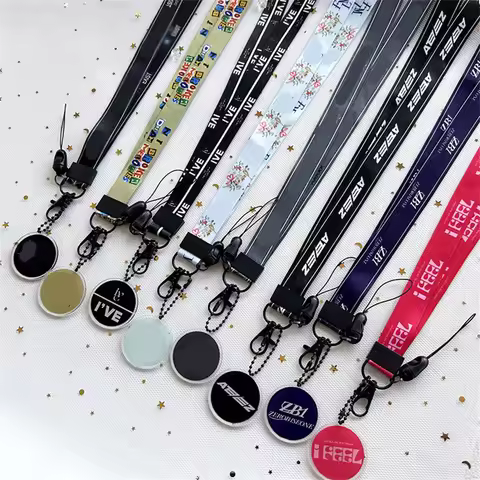 Kpop ATEEZ GIDLE RIIZE ZB1 Keychain Lanyard Hongjoong Seonghwa Yunho Key Chain Pendant Accessories F