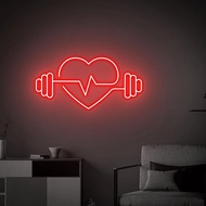 Gym neon Sign Dumbbell neon Light,Fitness Neon Sign Gym Wall Sign Gym Open Wall Art Decor Gift for H