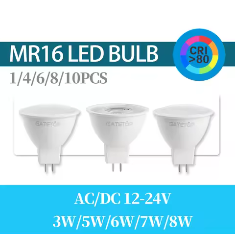 1-10pcs MR16 AC DC 12V 24V LED Spotlight Bulb GU5.3 base 600lm 6W Bombillas Spot Light Replace 30W 5
