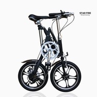 鋁合金超輕摺疊單車16寸成人便攜一秒快速摺車