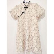 beige cheongsam women dress (RS4216)