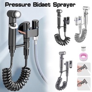 Toilet Bidet Sprayer Set, with Dual Outlet Angle Valve, Handheld Toilet Bidet Cleaning Tool, Water S