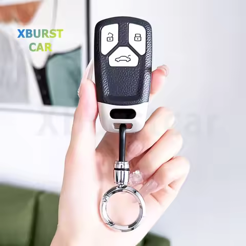 TPU Leather Car Key Case Cover Shell Fob Keychain For Audi A6 A5 Q7 S4 S5 S7 A4 B9 A4L 4m 8W Q5 TT T