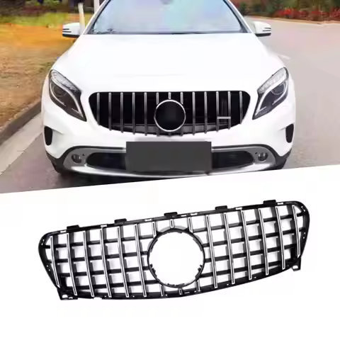 Bumper Black Silver Suitable for Mercedes Benz GLA Class X156 GLA180 GLA200 GLA250 GLA45 2014-2016 F