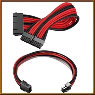 [V E C K] 2PCS 24Pin to 20+4Pin PC Module Power Extension Cable with 8Pin to 4+4Pin PC Module Power Extension Cable