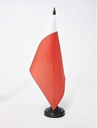 AZ FLAG Dubai Table Flag 5'' x 8'' - UAE Emirate of Dubai Desk Flag 21 x 14 cm - Black Plastic Stick