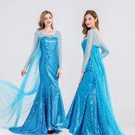 Halloween Frozen cosplay Princess Elsa Dress Adult cosplay Adult Costume