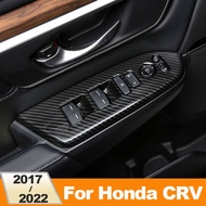 สำหรับฮอนด้า CRV 2017 2018 2019 2020 2021 2022 ABS โดยแผงควบคุมกระจกหน้าต่างสวิตช์ยกฝาครอบช่องแอร์อุปกรณ์ตกแต่งรถ