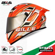 Gille Helmet 135 GTS V1 WARPSPEED Motorcycle Helmets Full Face Dual Visor Free Iridium Lens