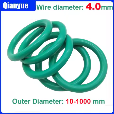 FKM O-Ring Seals 4mm Wire 10-1000mm OD,High Temp (250°C)/Chemical/Oil Resistant Fluorocarbon Seals f