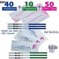 40pcs Ovulation Test Strip Kit+10pcs Early Pregnancy Test Strip Kit 10mIU+50pcs urine cups