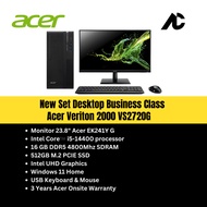 Set Desktop Acer Veriton 2000 VS2720G + Monitor 23.8" Acer EK241Y G (Intel i5-14400, 16GB RAM DDR5, 