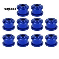 TOPABCS 10Pcs Chainring Bolts, Lightweight Aluminum Alloy Single Chainring Bolts, Durable Single Spe