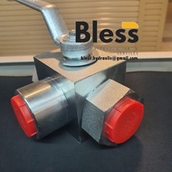 Ball Valve 3-Way Hydraulic 1" 5000 psi Nucleo