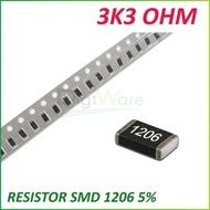 Resistor SMD 3.3K 3K3 OHM 1206 5%