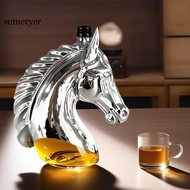 someryer|  Artistic Whiskey Decanter Whiskey Decanter for Home Bar Horse Head Whiskey Decanter 350ml