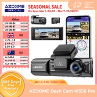 AZDOME M550 Pro Dash Cam Car DVR 5.8Ghz WiFi 3.19" IPS 2 or 3 Channel Dash Camera GPS Night Vision D