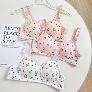 MSS 124 Women's Push Up Bra with HELLO KITY Pattern, Wire-Free, Korean Fashion, Teenage Bralette Bra