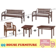 FREE SHIPPING / METAL BENCH CHAIR FULL SET / LIVING ROOM FURNITURE /  OUTDOOR FURNITURE / GARDEN SET