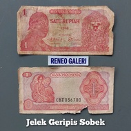 Tragis Rp 1 Rupiah Tahun 1968 seri Sudirman Soedirman Uang duit kuno