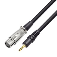 3M/9.8FT 3.5MM to 3 hole XLR female audio Line,3.5MM male plug extends to XLR to connect computer mi
