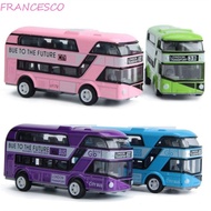 FRANCESCO Diecast Cars Toy Birthday Gift 1:43 Vehicle Set Toy Vehicles City Tourist Car Car Bus Model Educational Toys Double Decker Bus