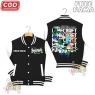 Minecraft Varsity Jacket for Boys and Girls Ages 2 3 4 5 6 7 8 9 10 11 12 Years Baseball Jacket for 