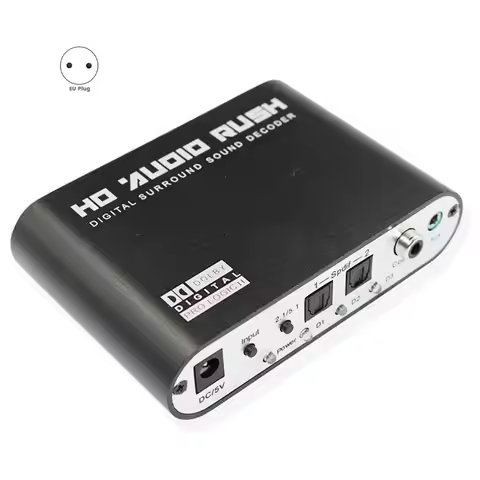 T96C 5.1 Channel CH HD Audio Decoder SPDIF Coaxial to 6RCA DTS AC3 Optical Digital Amplifier Analog