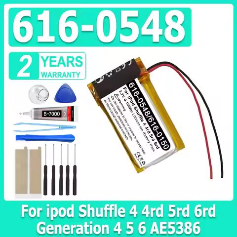 With Tools 616-0548 616-0150 0.19Whr 3.7V Battery Replacement For ipod Shuffle 4rd 5rd 6rd Generatio