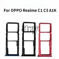 SIM Card Tray For Oppo Realme C1 2019 C3 A1K Sim Card Tray SD Card Reader Holder Slot Replacement