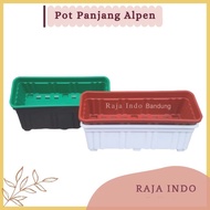 (((AALLOO)) Pot Bunga Panjang Alpen 50 Pot Panjang Pot Bunga Segi