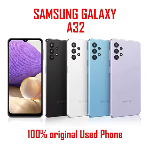 Samsung Galaxy A32 A325F A325N 4G Mobile Phone 6.4" 4GB RAM + 64GB/128GB ROM Single/Dual SIM 64MP+20