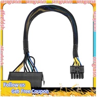 【D&F】24 Pin to 10 Pin ATX PSU Main Power Adapter Braided Sleeved Cable for  for  PC and Servers 12-I